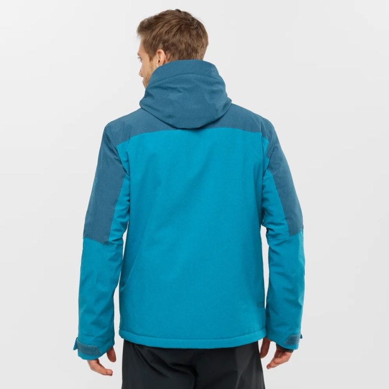 Salomon Untracked Insulated Men's Ski Jackets Turquoise | CA 34E70